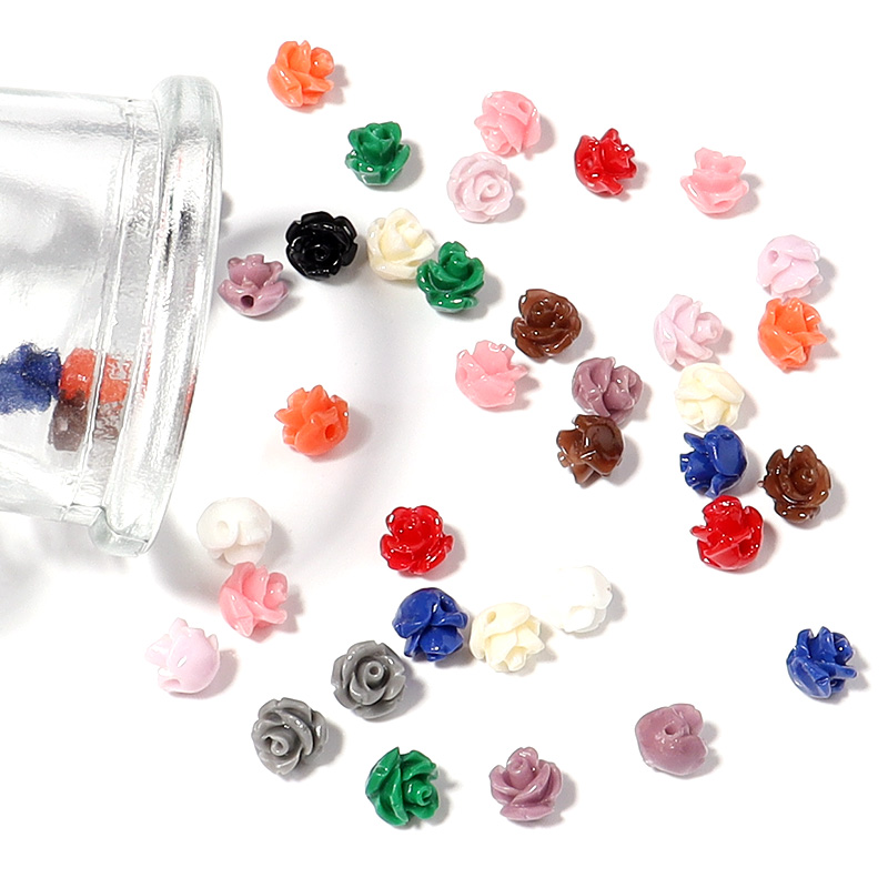 Flower Preservation Resin - Бусины искусственные разноцветные для браслетов, 6