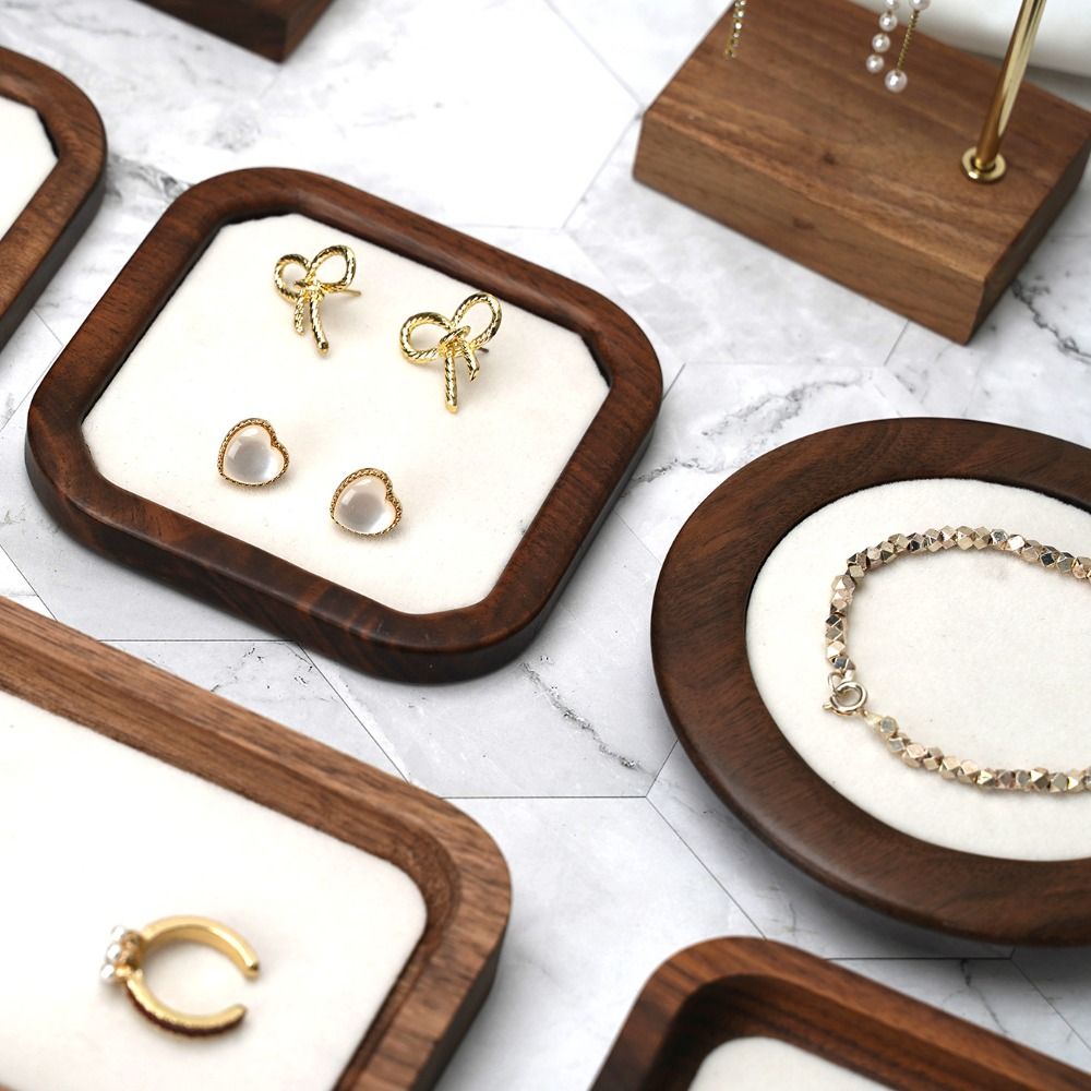 Wood Ring Blank - Изысканный деревянный поднос-органайзер для украшений с