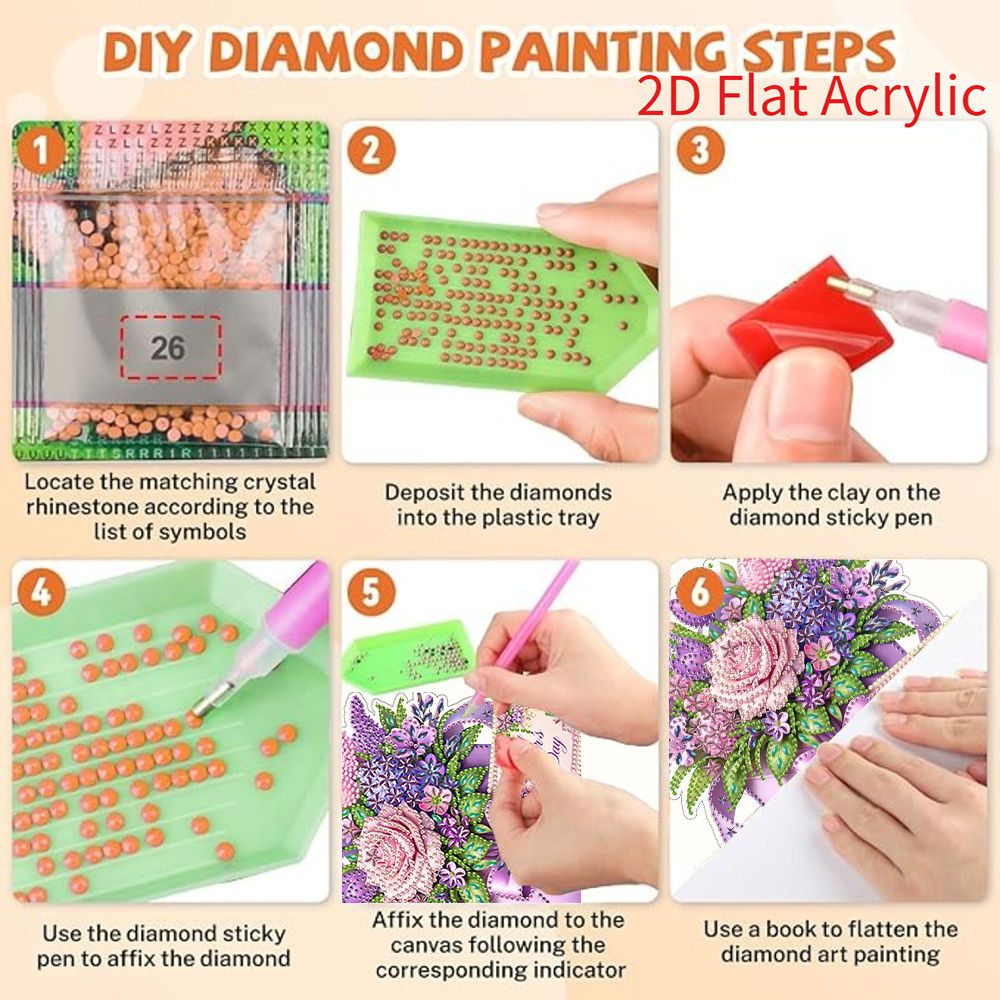 2D плоская акриловая мозаика,  – обзор и цена Resin Craft For Beginners