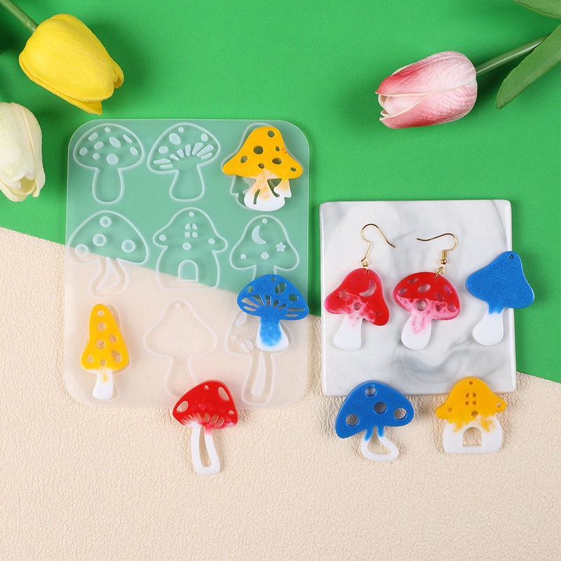 Разностильные серьги-подвески  – обзор и цена Flower Preservation Resin