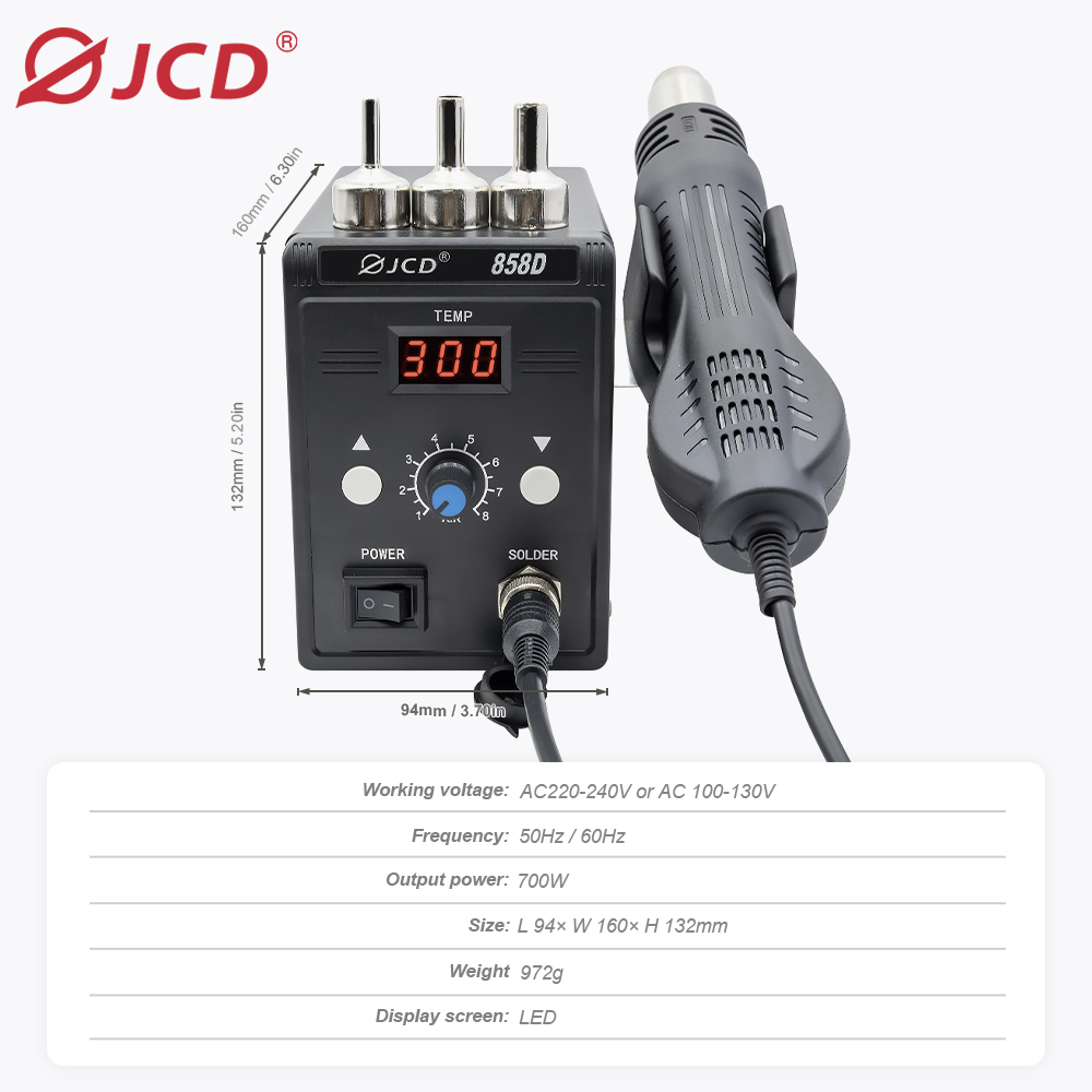 Пистолет горячего воздуха JCD  – обзор и цена Heat Gun Small